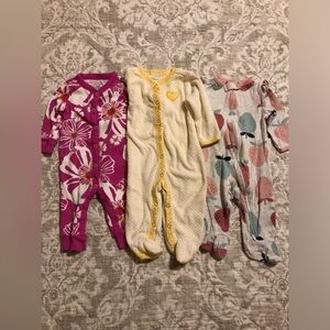 Carter's Pink, Yellow, and Multicolor Kids Footies
